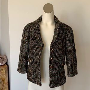 Textured crop blazer Ann Taylor